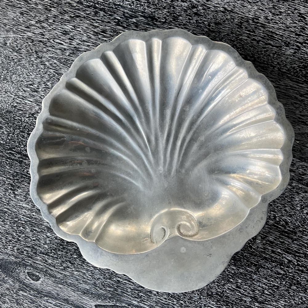 Vintage Large 14" Seashell Serving‎ Bowl